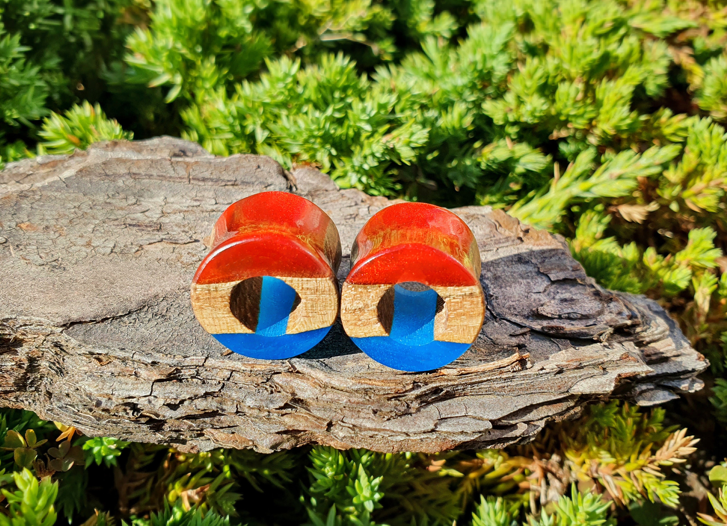 Pair of tunnels plugs and tunnels gauges wood tunnels Etsy