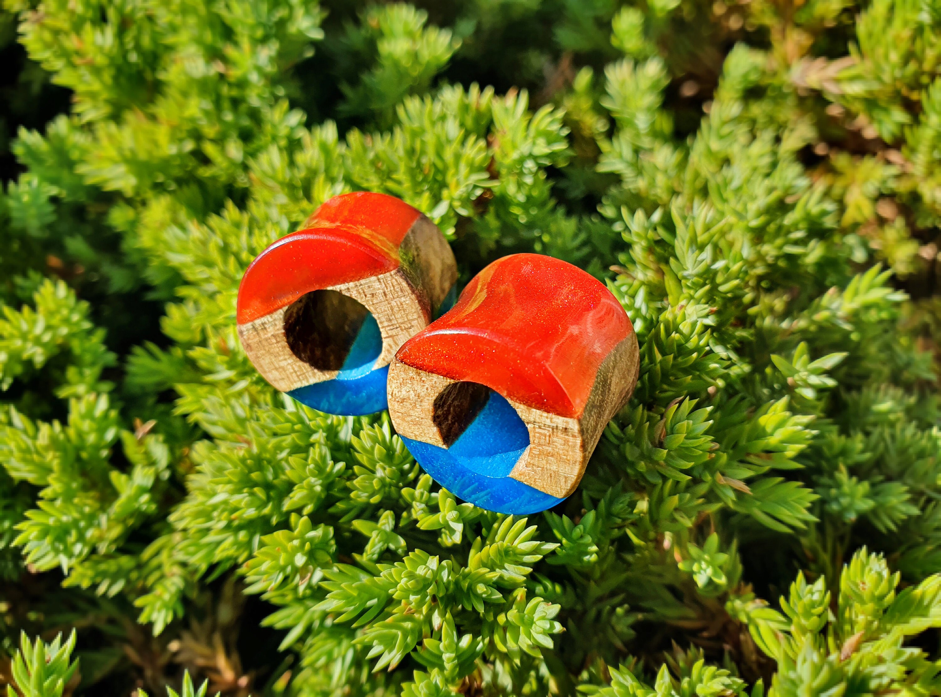 Pair of tunnels plugs and tunnels gauges wood tunnels Etsy