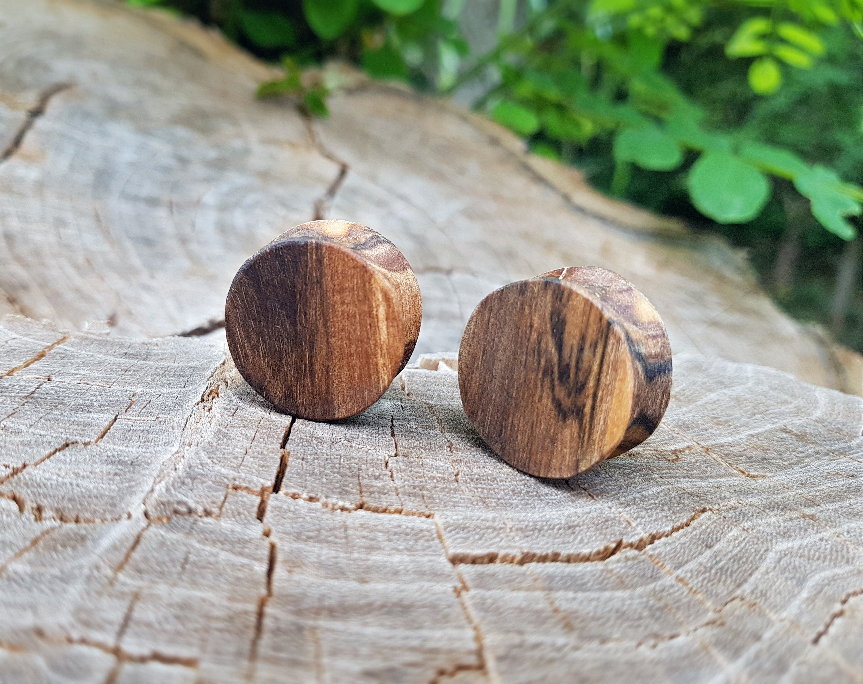 Pair of wood plugs 0g plugs plugs and tunnels 00 gauges Etsy