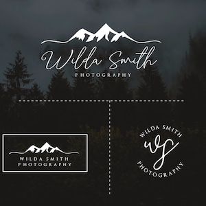 Premade Logo Design, Mointain Logo, Landscape Logo, Travel Logo, Photography Logo, Watermark, Customized Logo, Brand Set, Logo Set, Logotipo