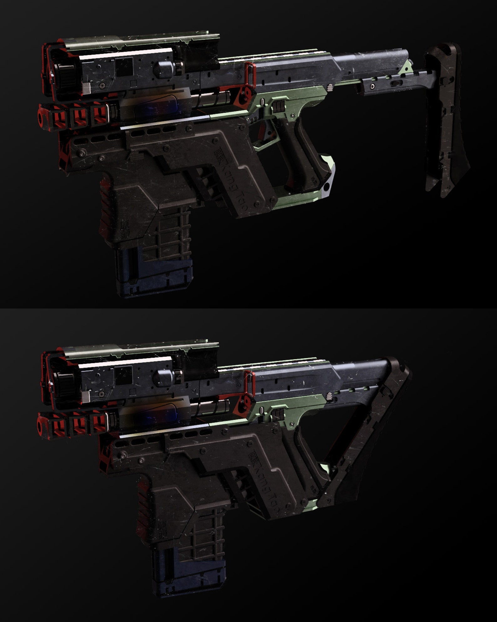 3D STL Cyberpunk Smart Gun G58 Etsy