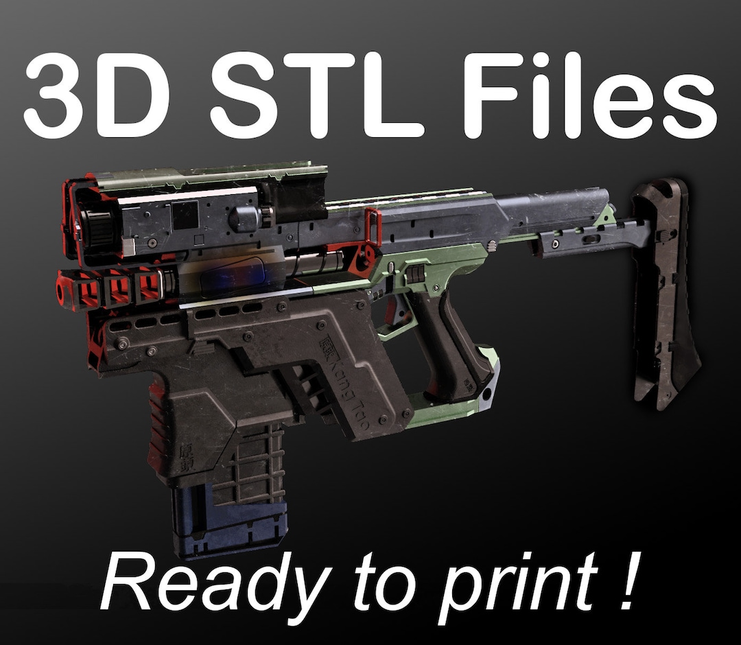3D STL Cyberpunk Smart Gun G-58 - Etsy Hong Kong