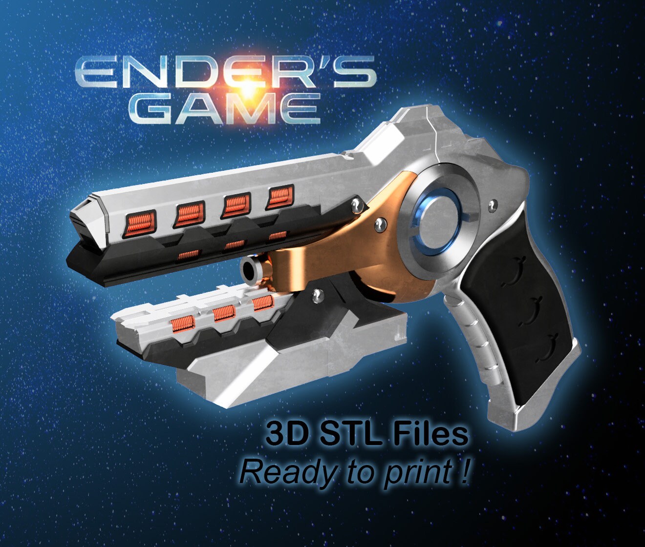 3D STL Pistola Flash Ender's Game Etsy