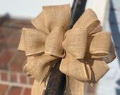 Burlap Bow for Wreath, Home Decor Bow, Wedding Bow, Lantern Bow