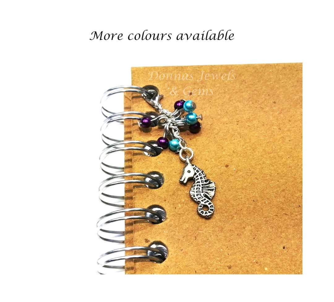 Seahorse Planner Charm Stitch Marker Zipper Pull Purse Etsy.de