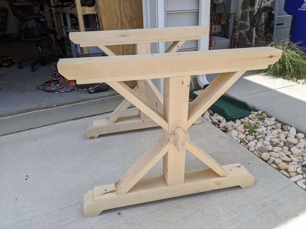 DIY Trestle Table Base. Etsy