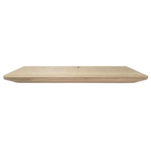 May include: A light brown wooden shelf with rounded edges.