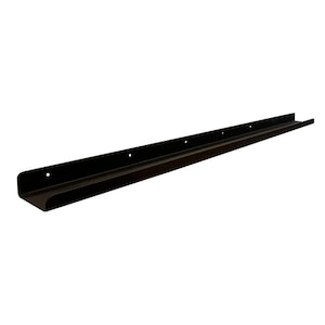 Black steel solid wall shelf width 120 cm