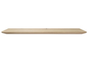 Oak wall shelf with bevelled edge, width 100 cm, depth 20 cm and height 3 cm