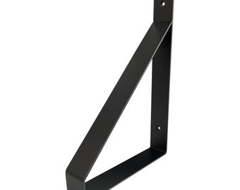 Industrial steel wall bracket matt black 20 x 30 cm