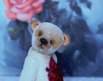 Autumn kiss collectible handmade Teddy bear in a single copy