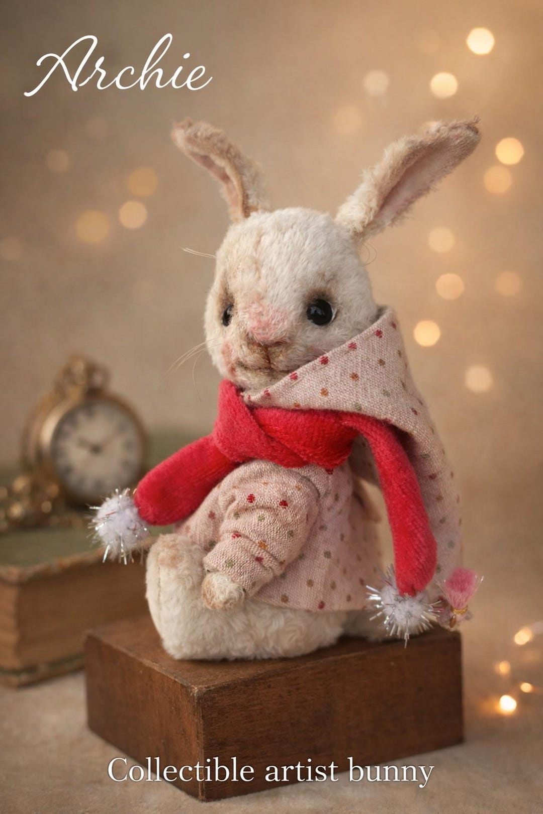 Archie Bunny Rabbit Archie – Collectible Artist Bunny - Etsy