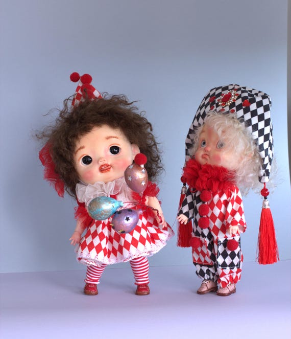 アンティーク雑貨 Little Circus Dolls. Little Circus Dolls.