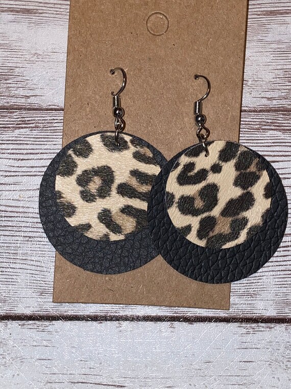 Cheetah hoop earrings best sale