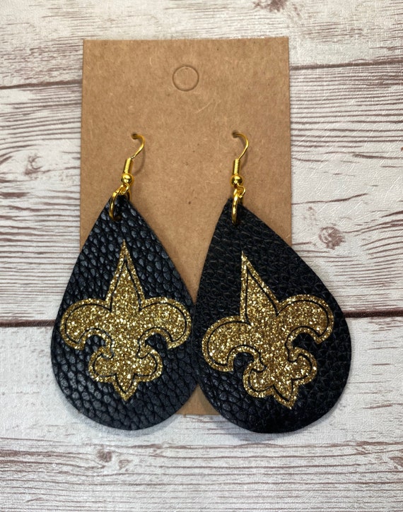 New Orleans Earrings Saint Inspired Earrings Football Earrings