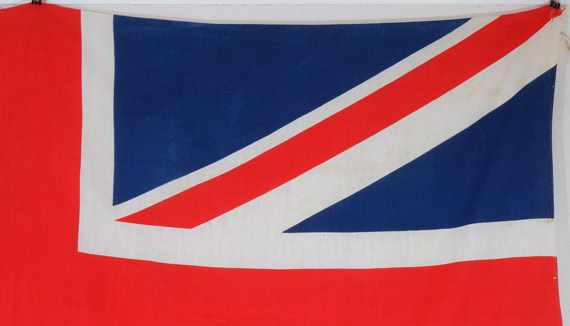 Large Vintage Union Jack Flag | 7' X 4' | Linen - Mid Century
