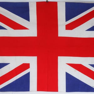 Vintage Union Jack Flag | 4&#39;7&quot; x 3&#39;3&quot; | Linen - Mid Century - British Made