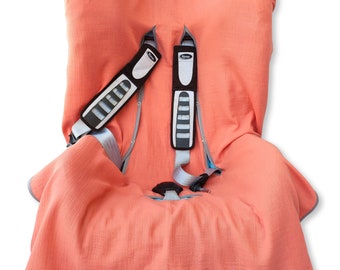 Cotton Muslin Car Seat Cover: Universal Fit, Easy Wash