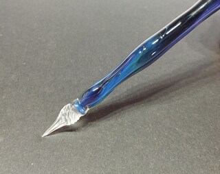 WANDIC Set 5 Penne A Immersione In Vetro Colorato Con Supporti – 24,9 Cm – Per Calligrafia, Disegno E Firma