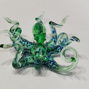 ムラーノガラスのイカの彫刻、リアルな吹きガラスアート - Etsy 日本