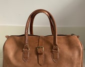 Moroccan leather travel bag
