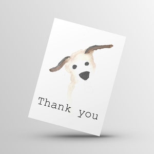 Thank You Notes with Dogs, Blank Note Cards,  Dog Greeting Cards for Dog Lovers, Watercolor Cards, Cards with Dogs,