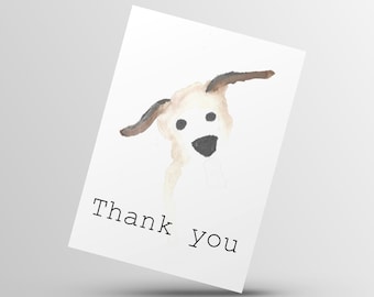 Thank You Notes with Dogs, Blank Note Cards,  Dog Greeting Cards for Dog Lovers, Watercolor Cards, Cards with Dogs,