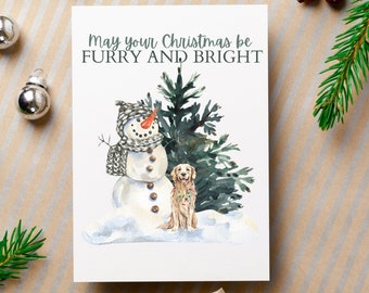 Golden Retriever Christmas Card, Personalized Christmas Card with Dog, Funny Christmas Card,  Christmas Card For Friend, Card For Christmas