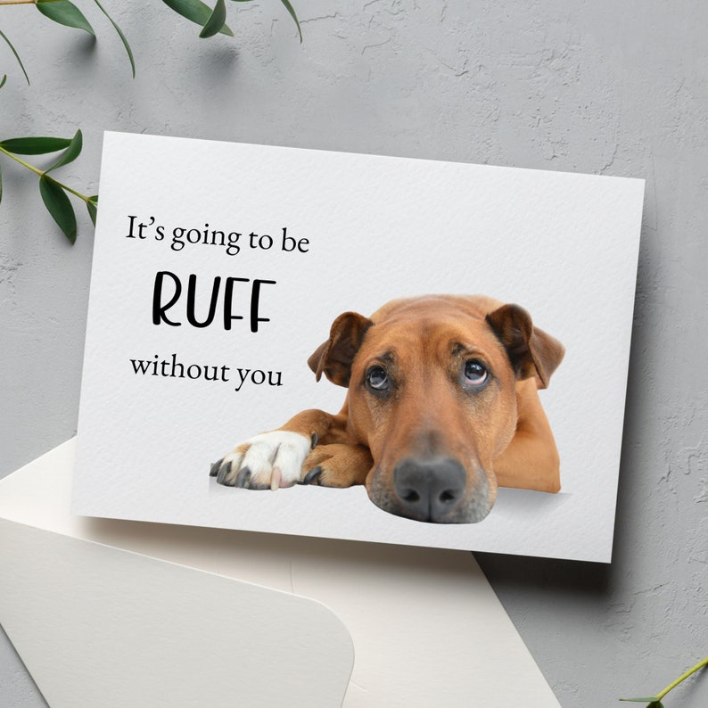 Its Ruff Without You Retirement Card for Co-worker, Funny Goodbye Card, New Job Card, Punny ...