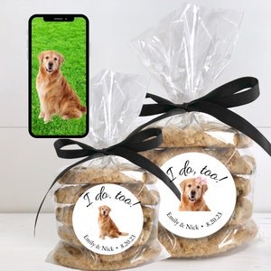 Dog Wedding Stickers, Pet Wedding Favor, Dog Treat Bag, Thank You Labels For Favor, I We Do Too Dog, Save the Date Sticker For Dog Owner, 3"