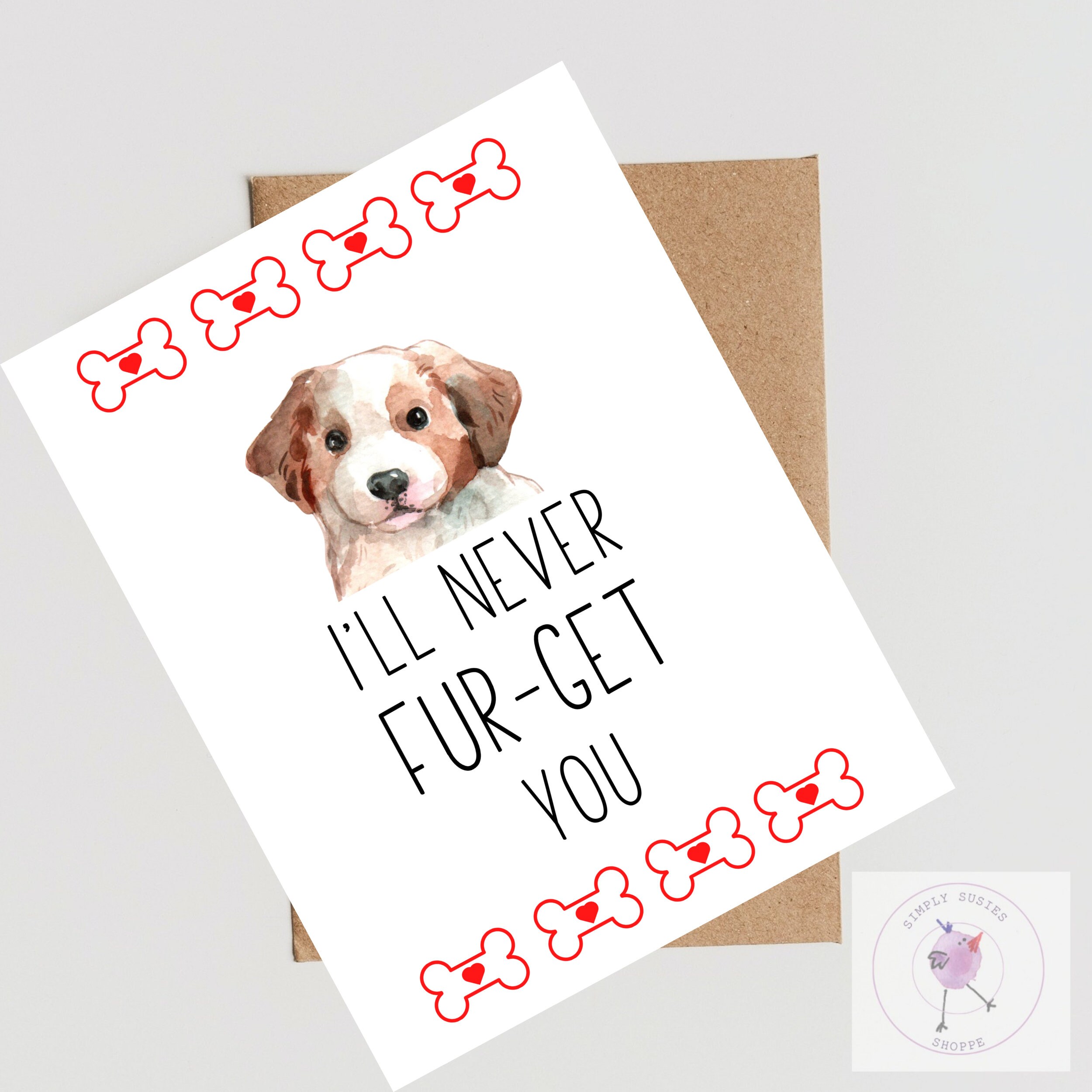 Printable Card With Dogs Instant Download Greeting Card - Etsy