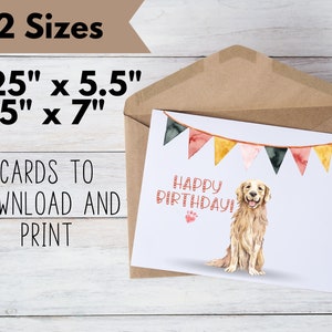 Printable Dog Birthday Card, Printable Birthday Card Funny, Last Minute ...