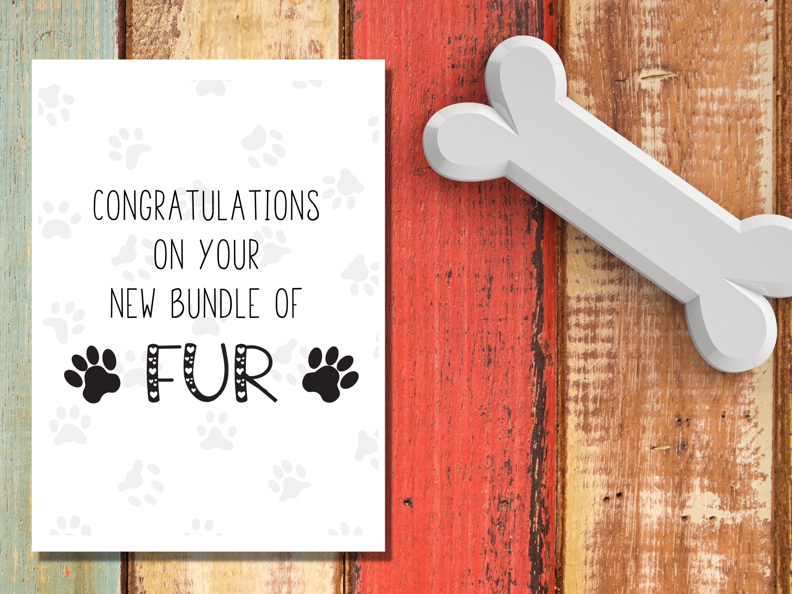 Printable Pet Adoption Card Congratulations on the Adoption - Etsy