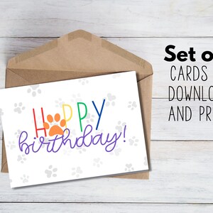 Printable Dog Birthday Card, Printable Birthday Card Funny, Last Minute ...