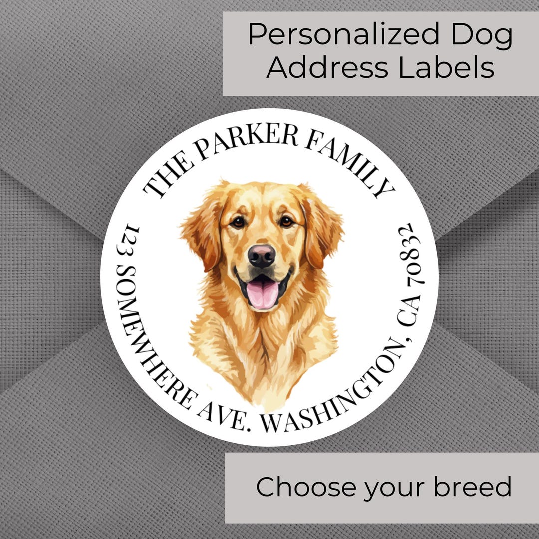 Beagle Labels Personalized Dog Address Labels | Custom Return Address Stickers ...