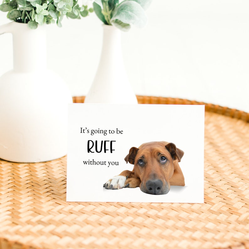 Its Ruff Without You Retirement Card for Co-worker, Funny Goodbye Card, New Job Card, Punny ...