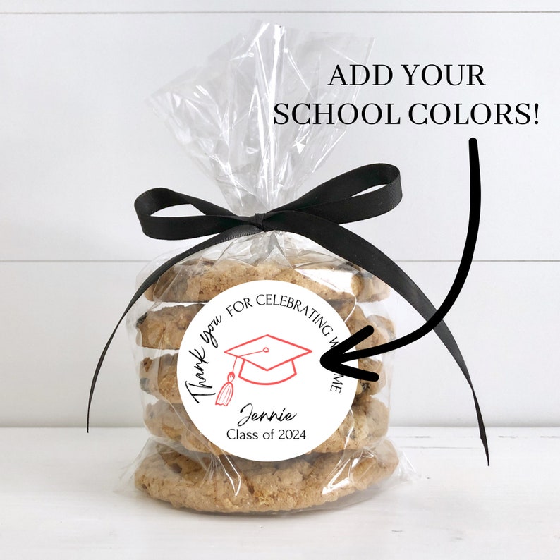 Custom Graduation Sticker, Grad Party Decor, Thank You, Class of 2025 ...