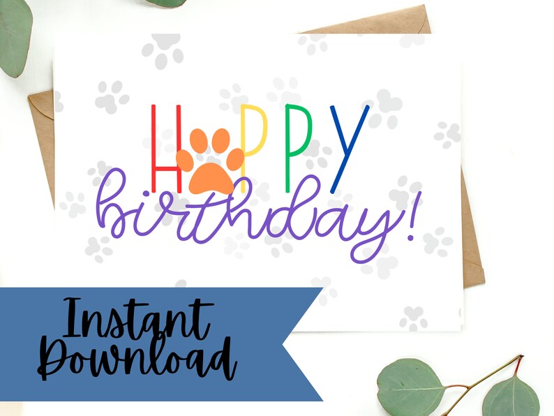 Printable Pet Birthday Card Printable Dog Birthday Card - Etsy