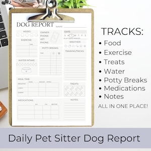 Scheda di valutazione del cane stampabile: Modulo per pet sitter (PDF) Informazioni veterinarie Note sui farmaci Modulo per aggiornamenti giornalieri Per chi si prende cura degli animali e per i proprietari di cani