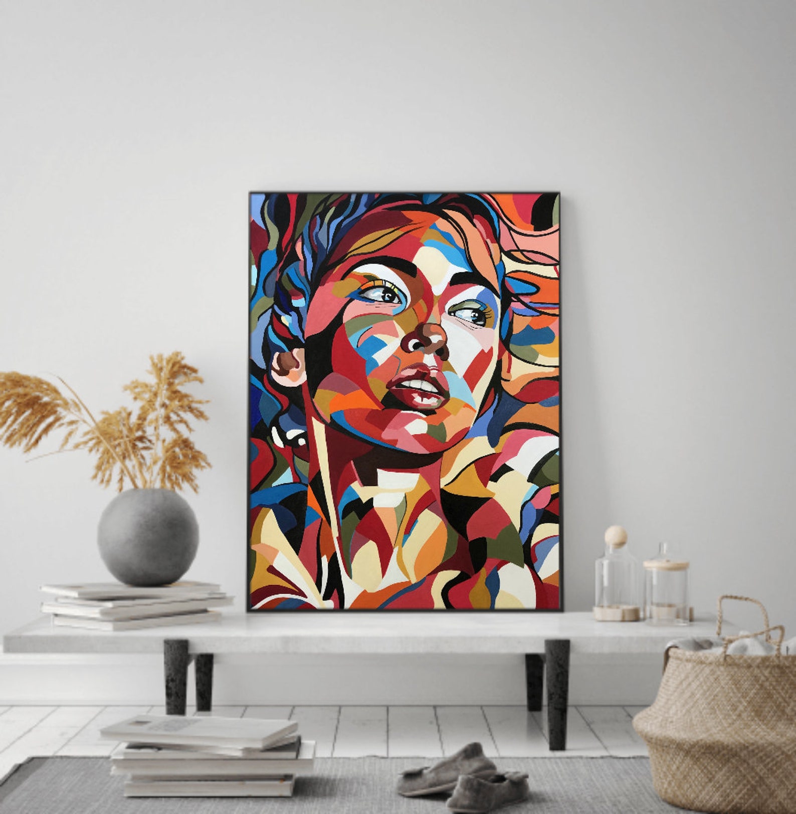 Woman Portrait Art Print Pop Art Print Modern Wall Decor - Etsy