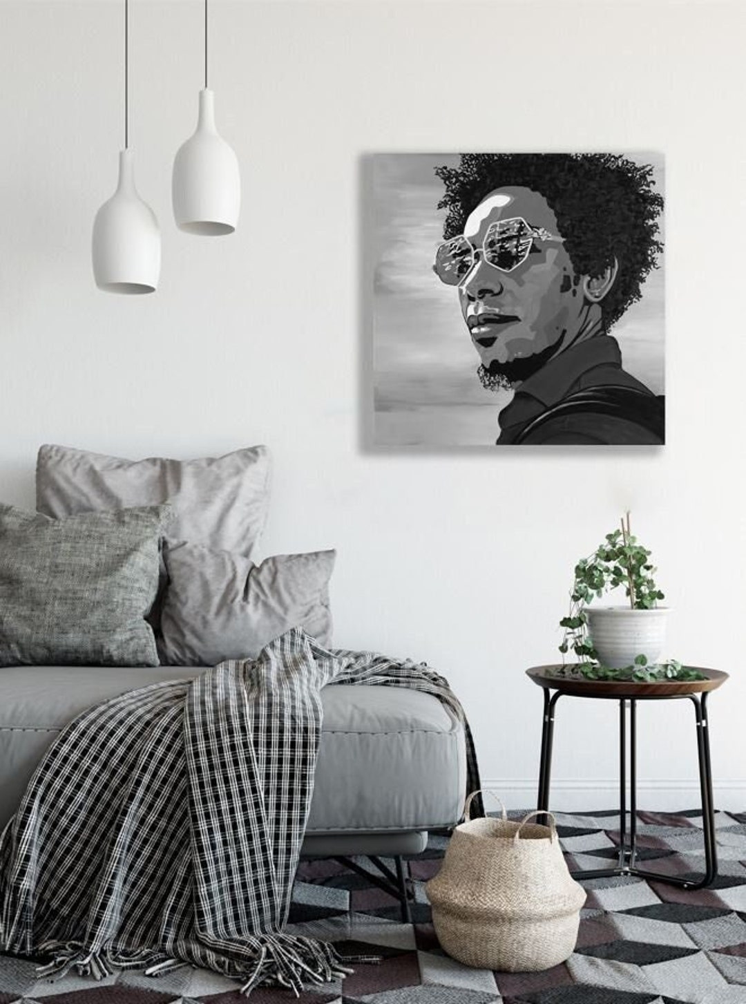 Black Boy Wall Art, African Male Portrait Art, Black Man, African