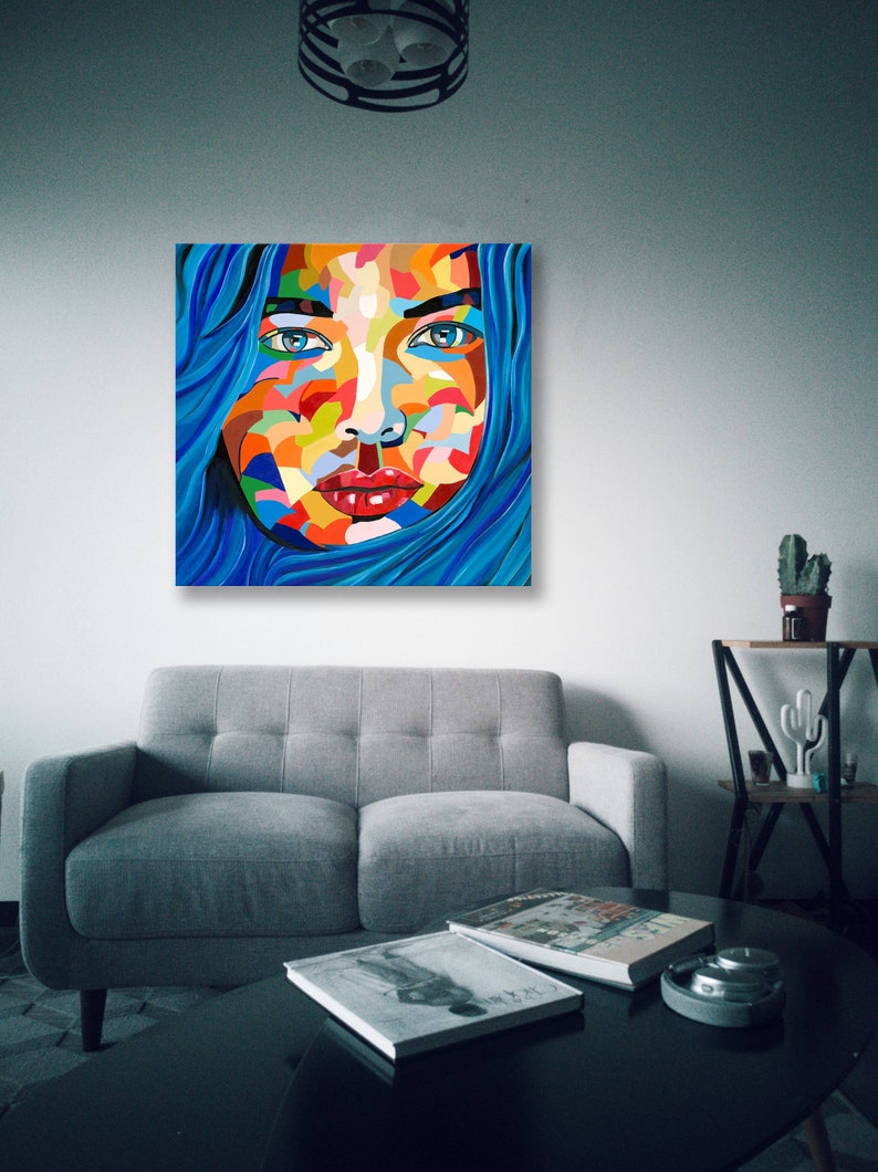 Colorful Canvas Print Large Canvas Wall Art Print Modern Etsy