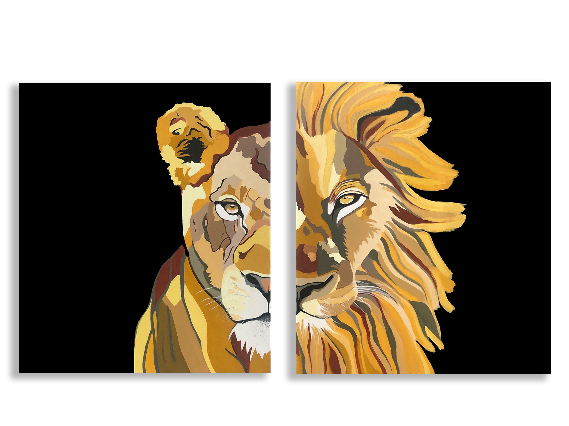 Canvas Art Set of 2, Wall Art Set of 2, Bedroom Canvas Wall Art, Modern