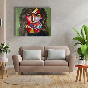 Woman Portrait Wall Art Woman Canvas Beautiful Woman - Etsy