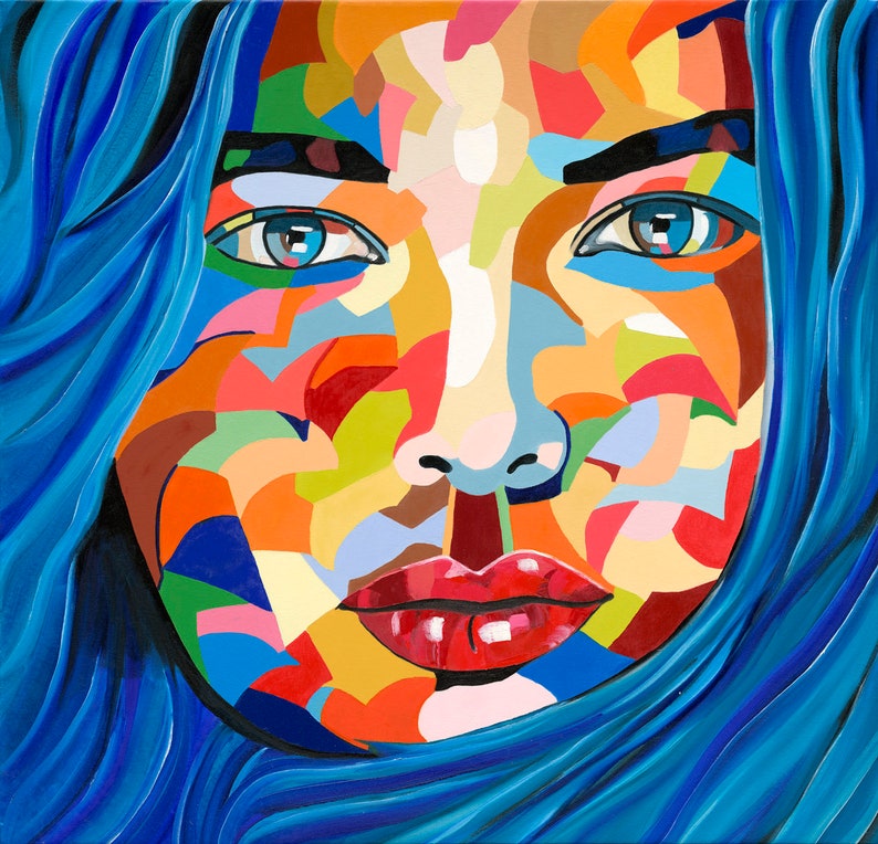 Colorful Canvas Print Large Canvas Wall Art Print Modern Etsy