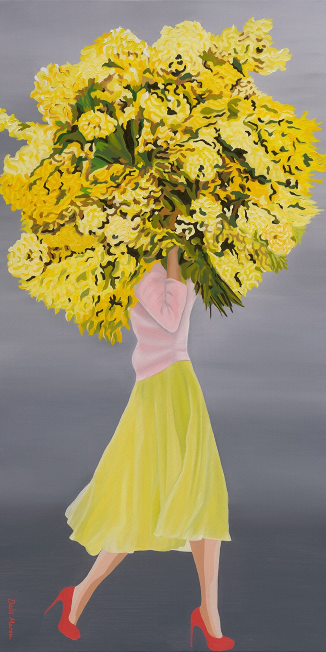 Female Wall Art, Colorful Pop Art, Woman With Flowers, Woman With