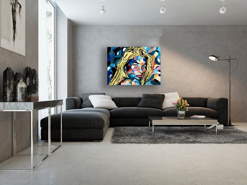 Large Horizontal Wall Art Print Pop Art Print Living Room Etsy