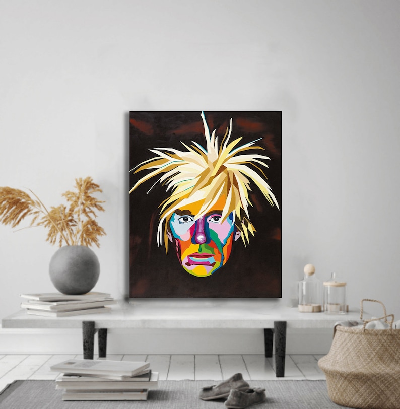 Andy Warhol, Pop Art Portrait, Pop Art Wall Art, Colorful Portrait, Famous People Art, Famous People Portrait, Celebrity Portrait, Modern image 8