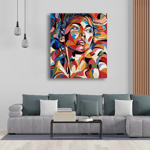 Afro Woman ORANGE Large Wall Art Black Art Pop Art - Etsy Israel