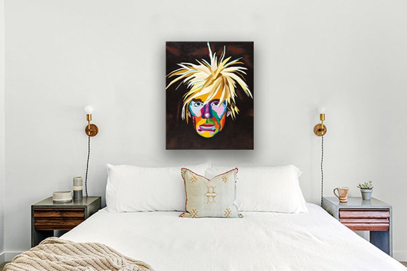 Andy Warhol, Pop Art Portrait, Pop Art Wall Art, Colorful Portrait, Famous People Art, Famous People Portrait, Celebrity Portrait, Modern image 3